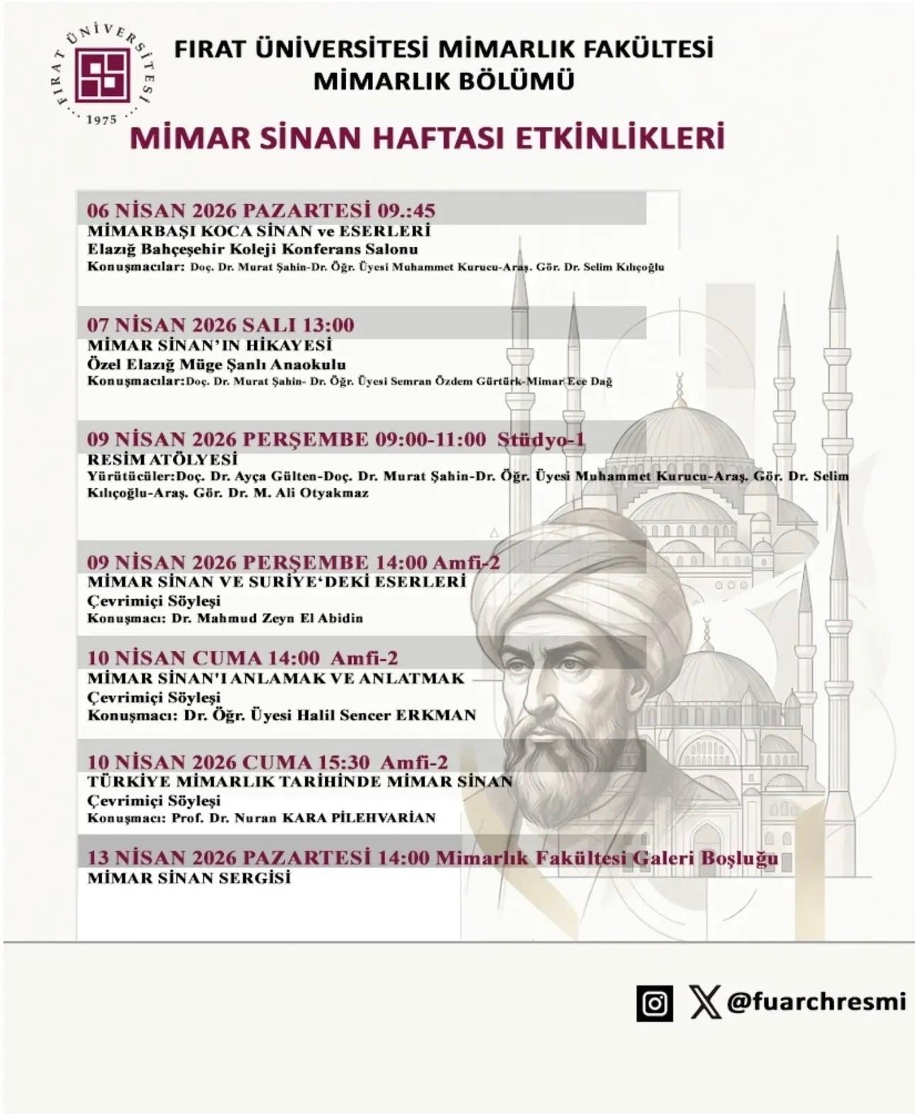 Mimar Sinan Haftası Etkinlikleri